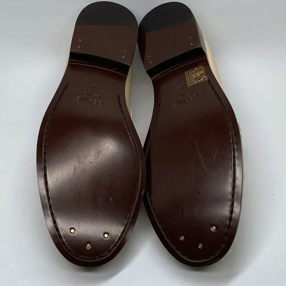 Celine Luco Triomphe in polished bull loafers size 39